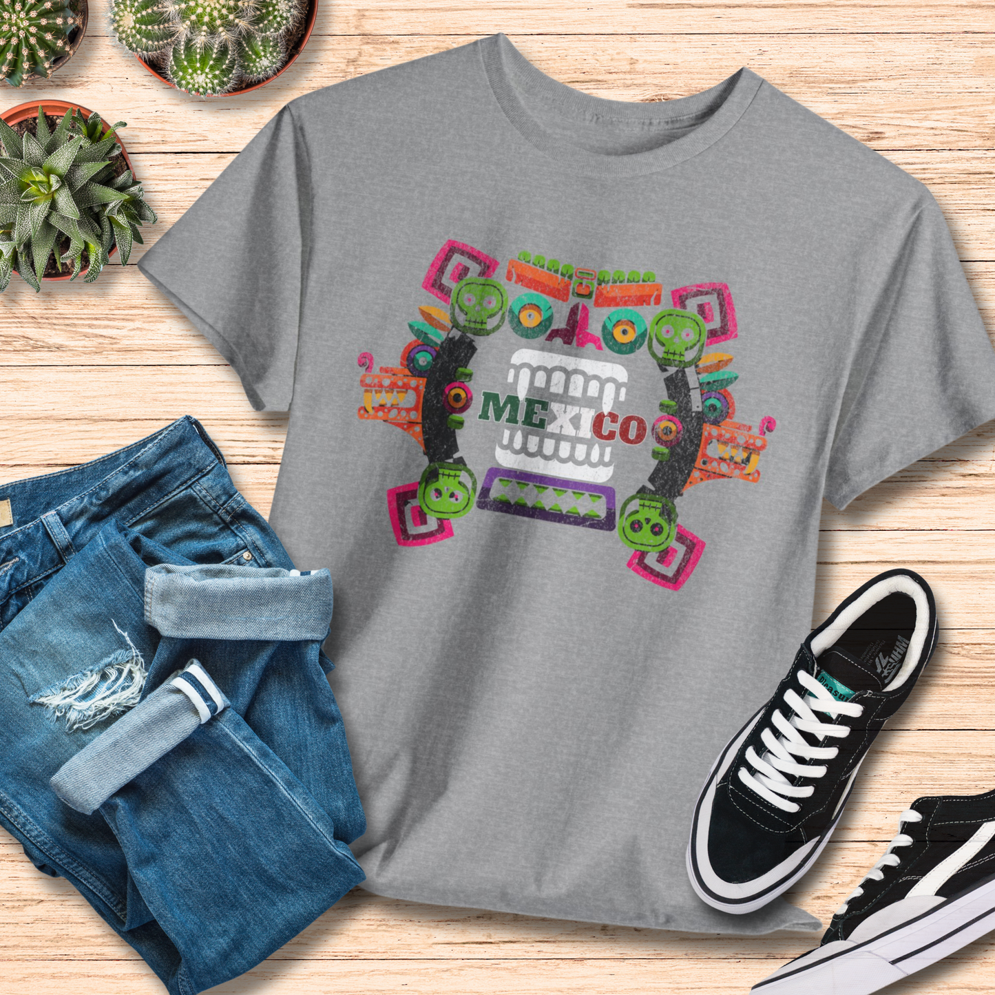 Unique Mexico Mask T-Shirt / Mexican Heritage Shirt