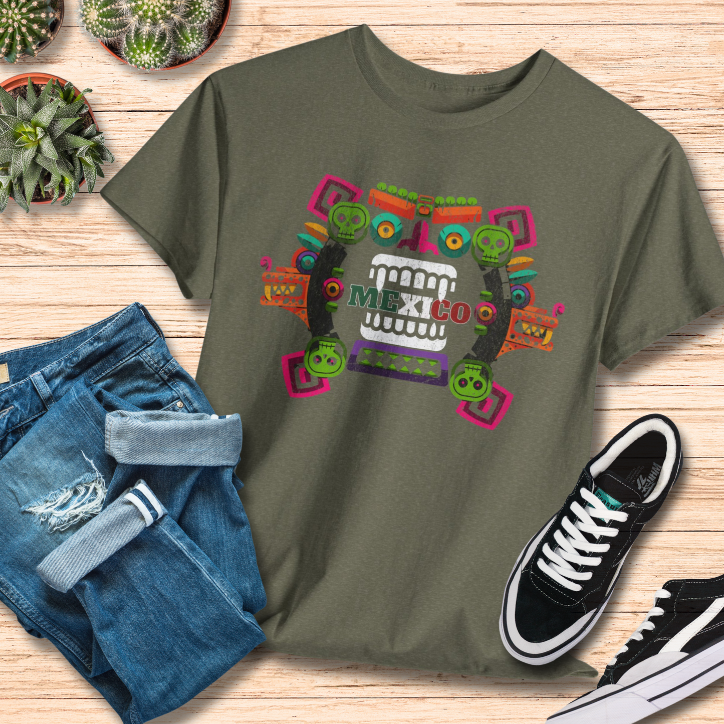 Unique Mexico Mask T-Shirt / Mexican Heritage Shirt