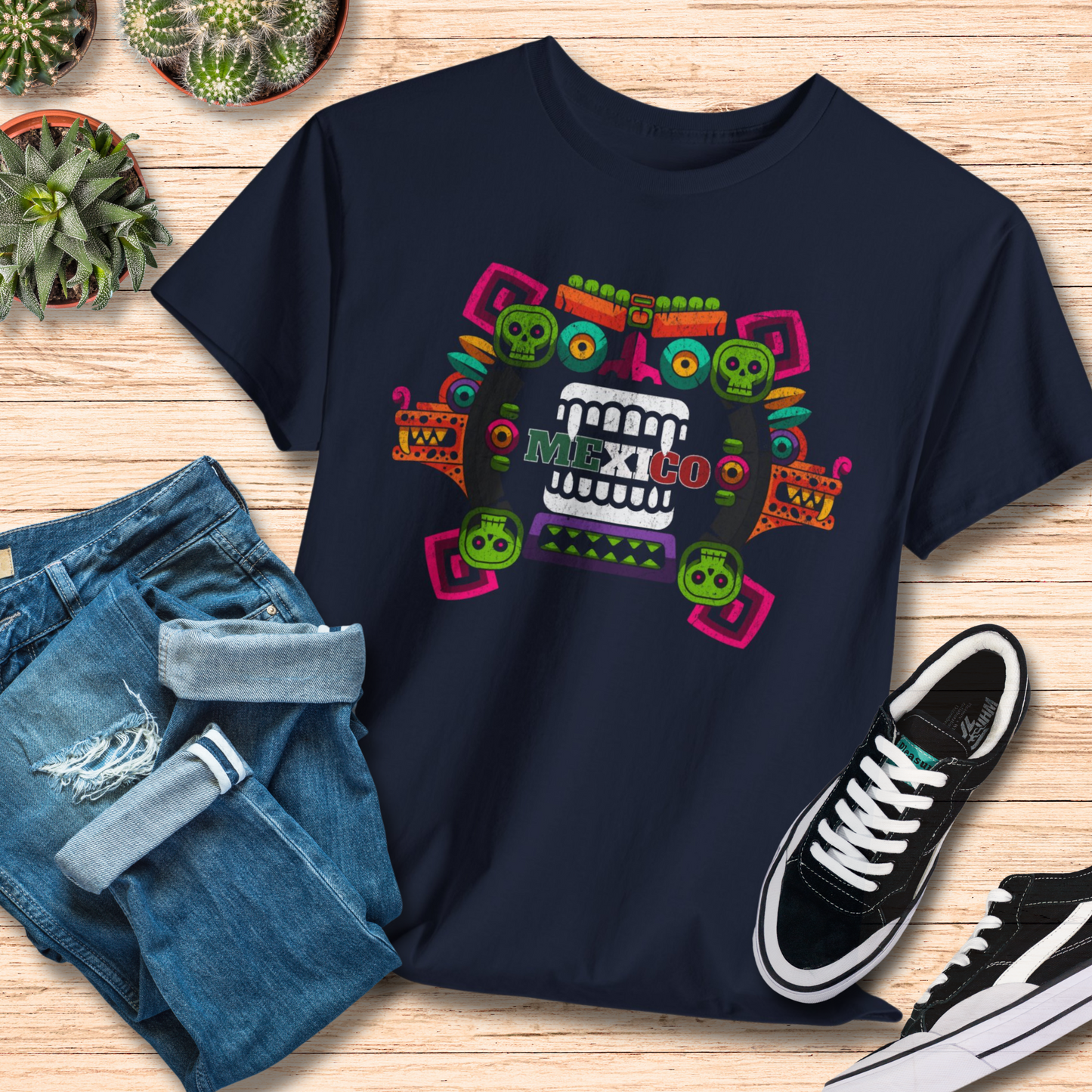 Unique Mexico Mask T-Shirt / Mexican Heritage Shirt