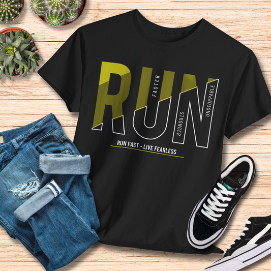 Run Fast Live Fearless T-Shirt / Motivational Running Shirt