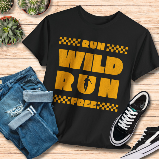 Run Wild Run Free T-Shirt / Motivational Sport Lover Tee