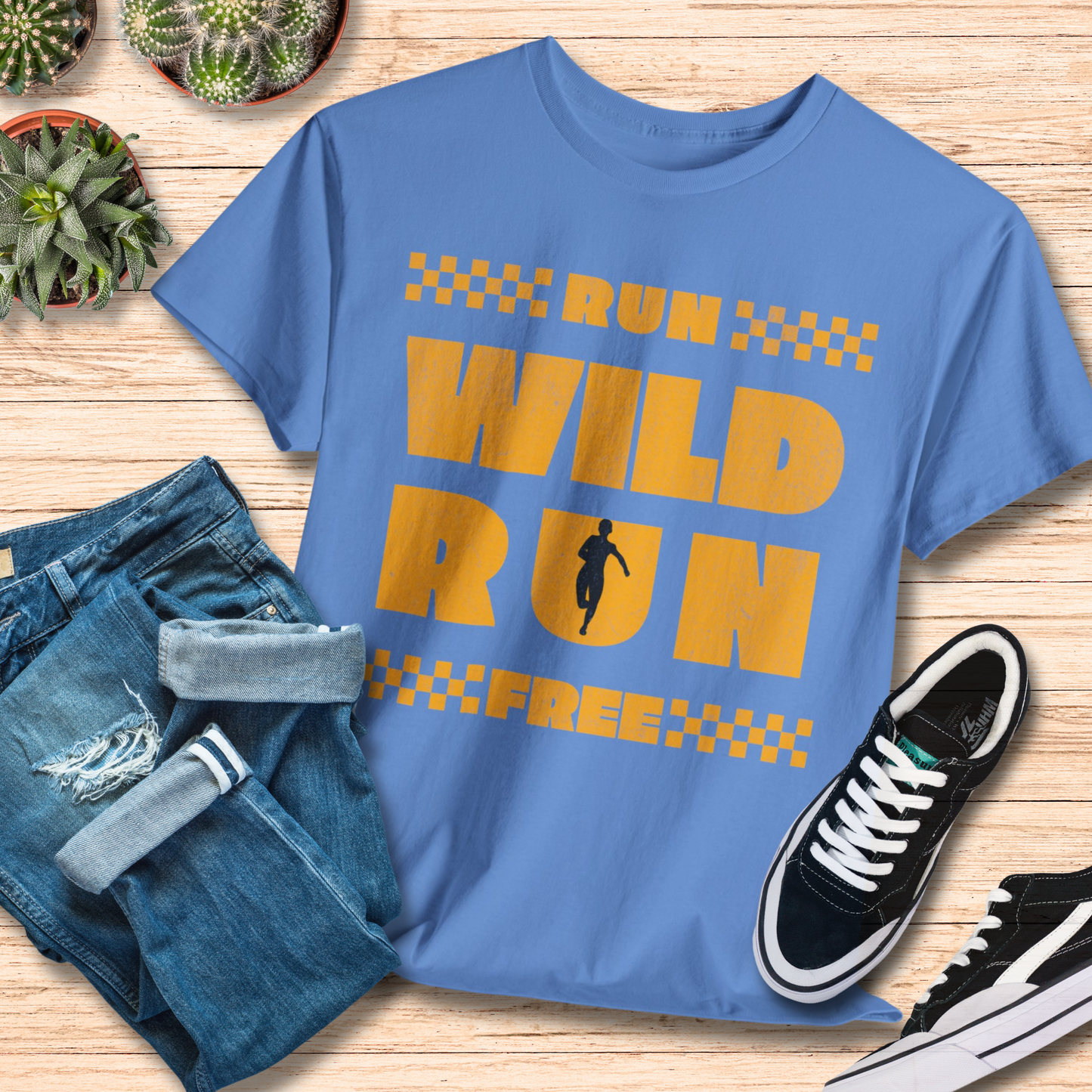 Run Wild Run Free T-Shirt / Motivational Sport Lover Tee