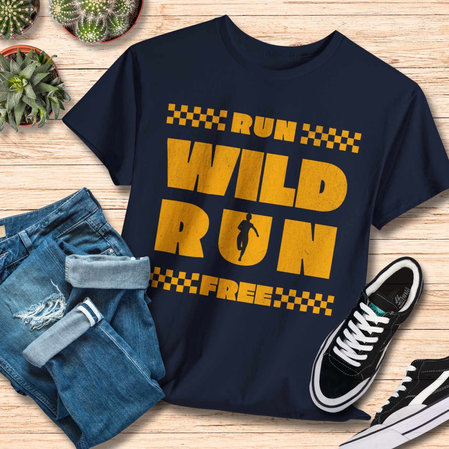 Run Wild Run Free T-Shirt / Motivational Sport Lover Tee