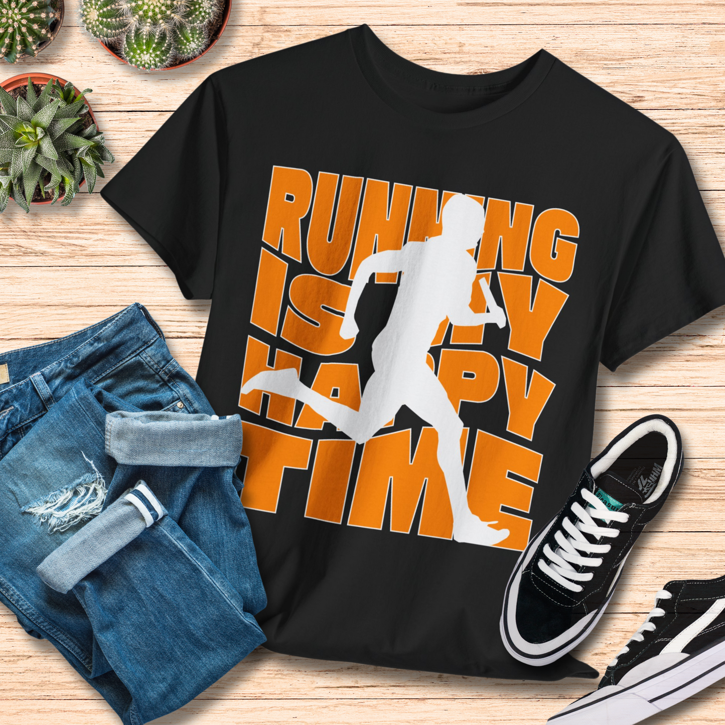 Running Is My Happy Time T-Shirt / Motivational Runner Tee