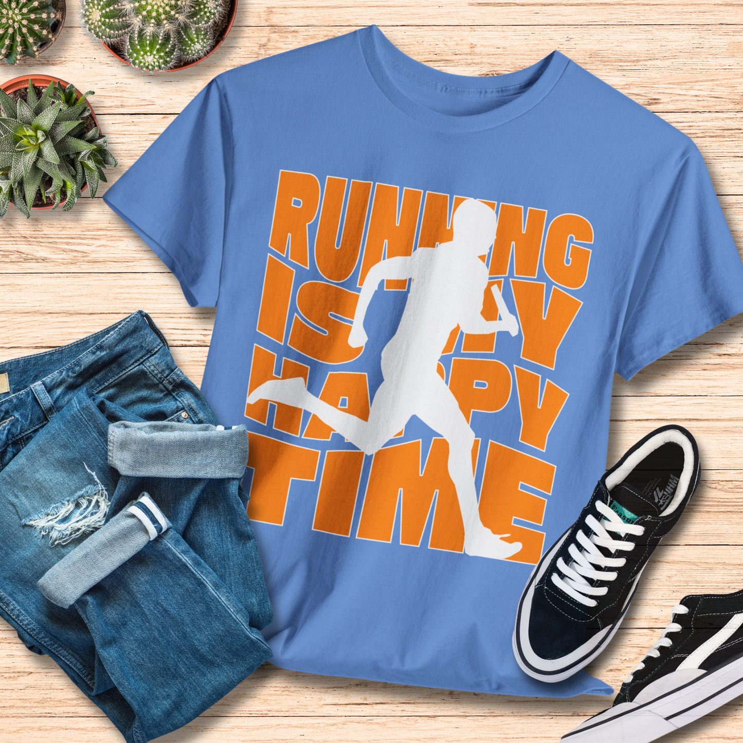 Running Is My Happy Time T-Shirt / Motivational Runner Tee