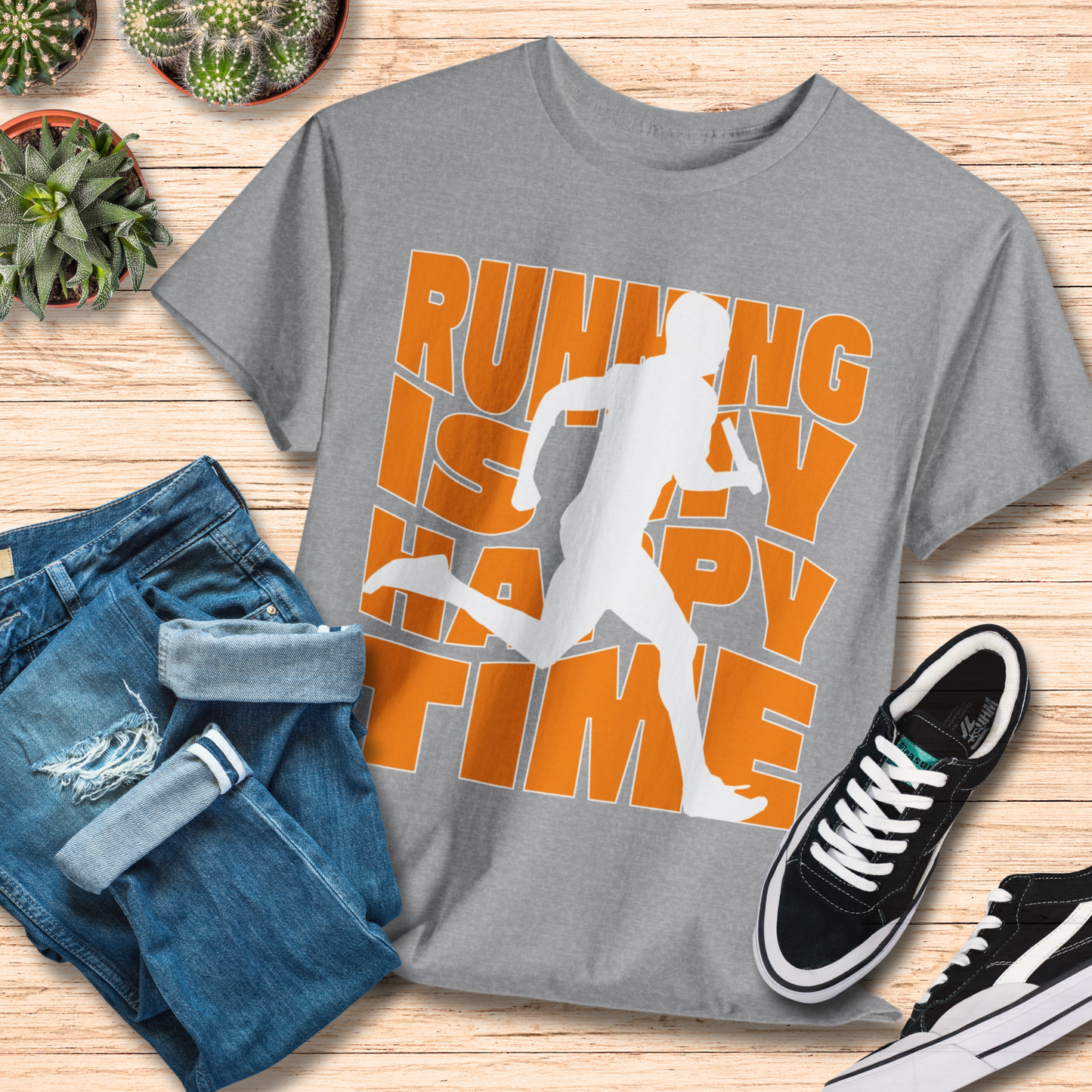 Running Is My Happy Time T-Shirt / Motivational Runner Tee