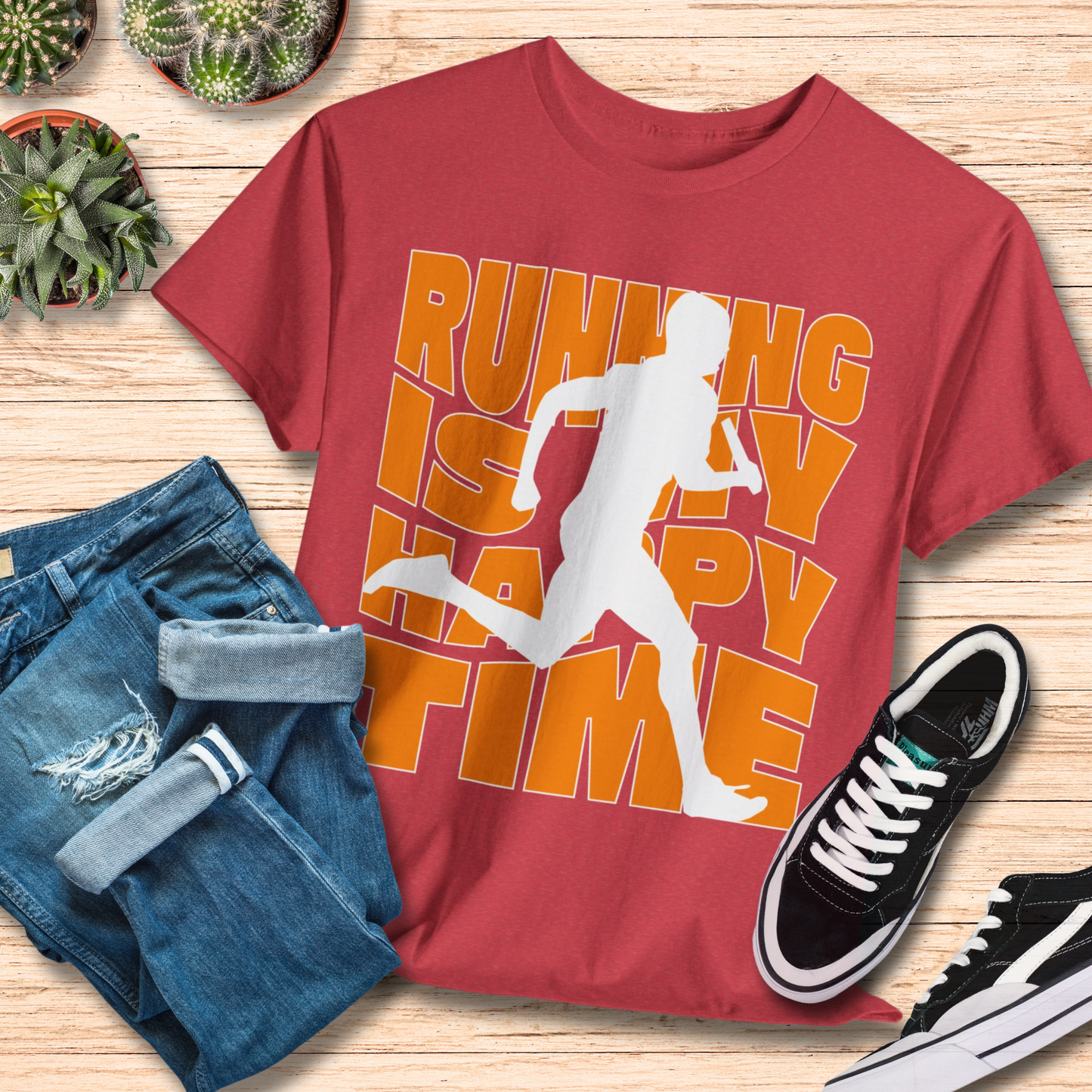 Running Is My Happy Time T-Shirt / Motivational Runner Tee