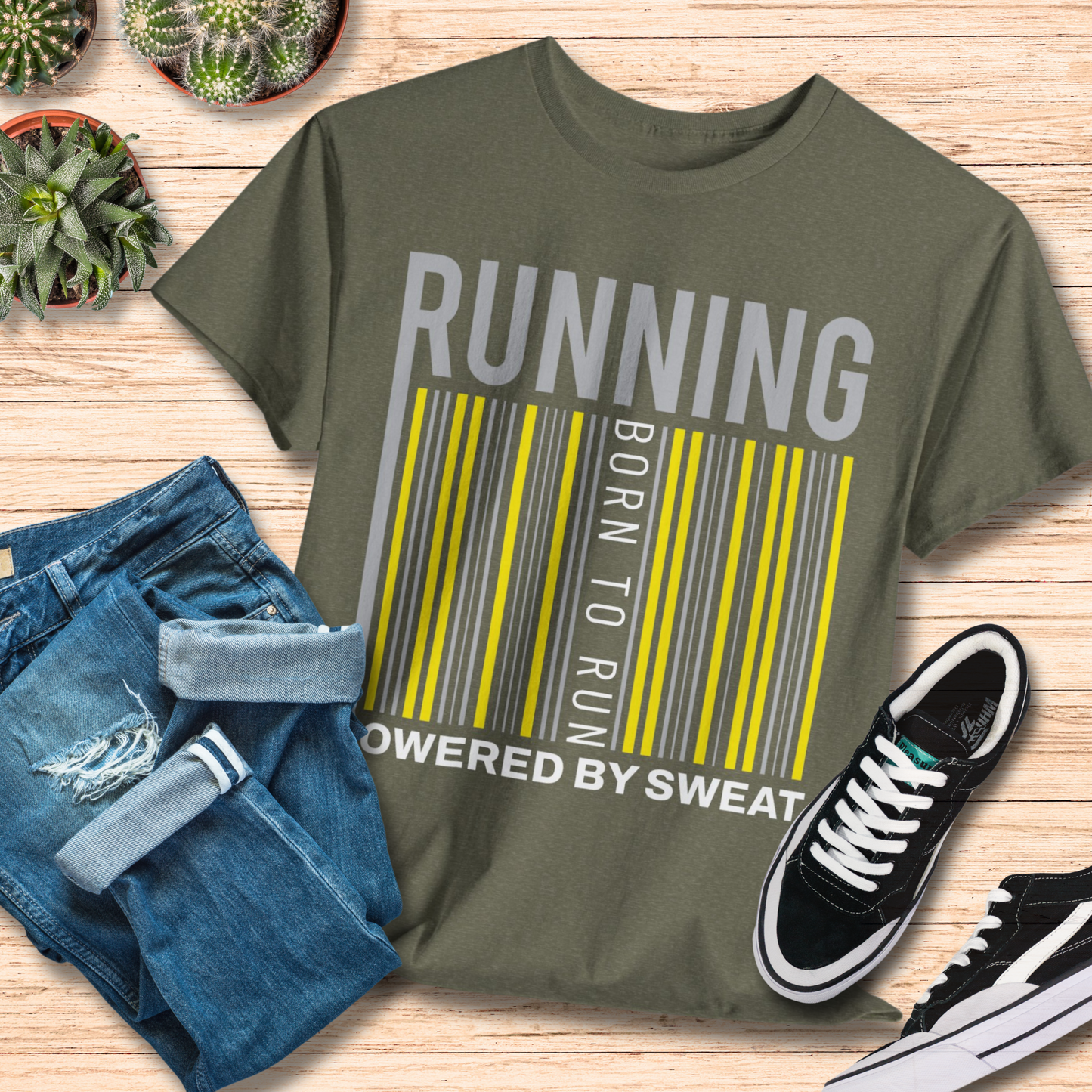 Running Powered By Sweat T-Shirt / Motivational Running Tee