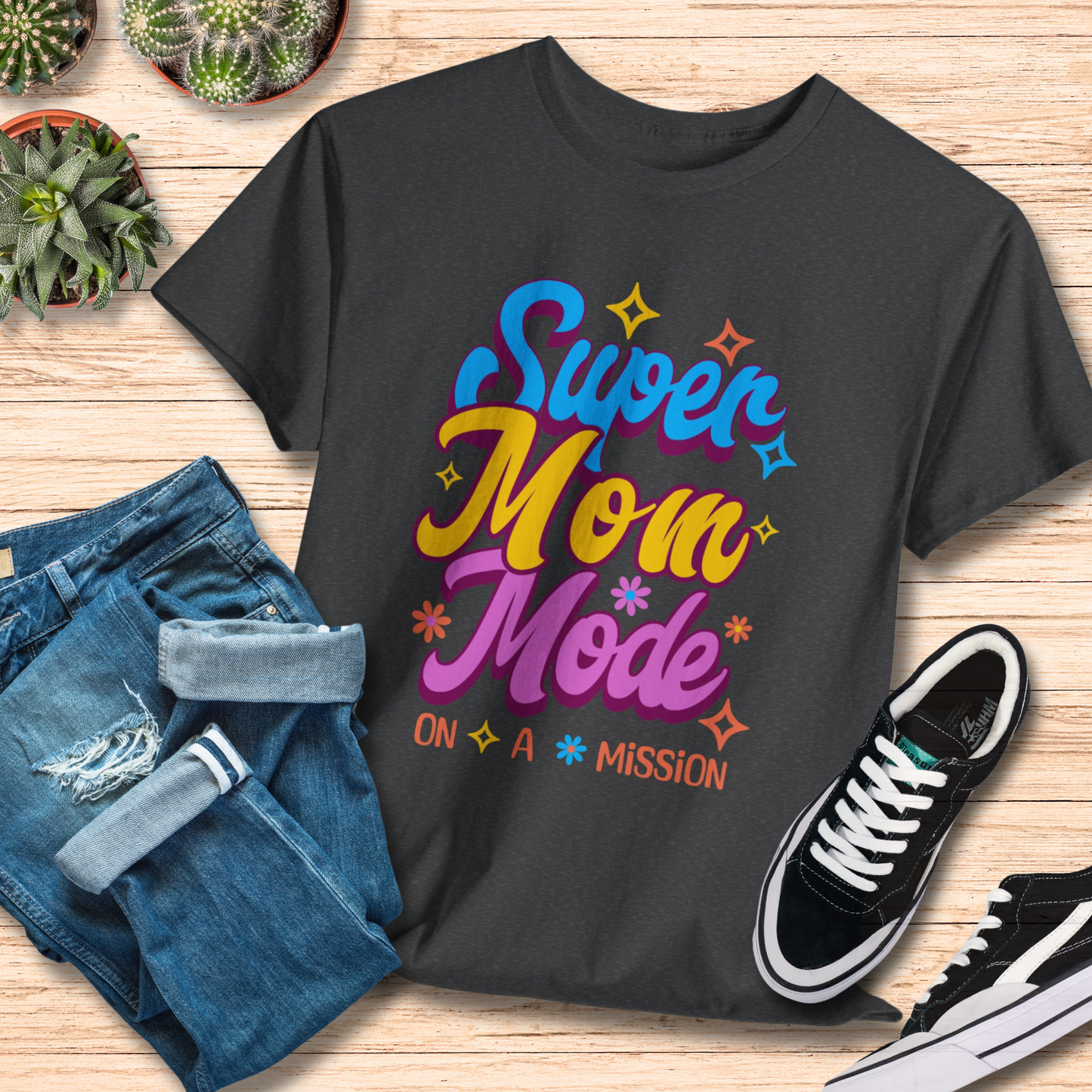 Super Mom Mode T-Shirt / Unique Mama Tee