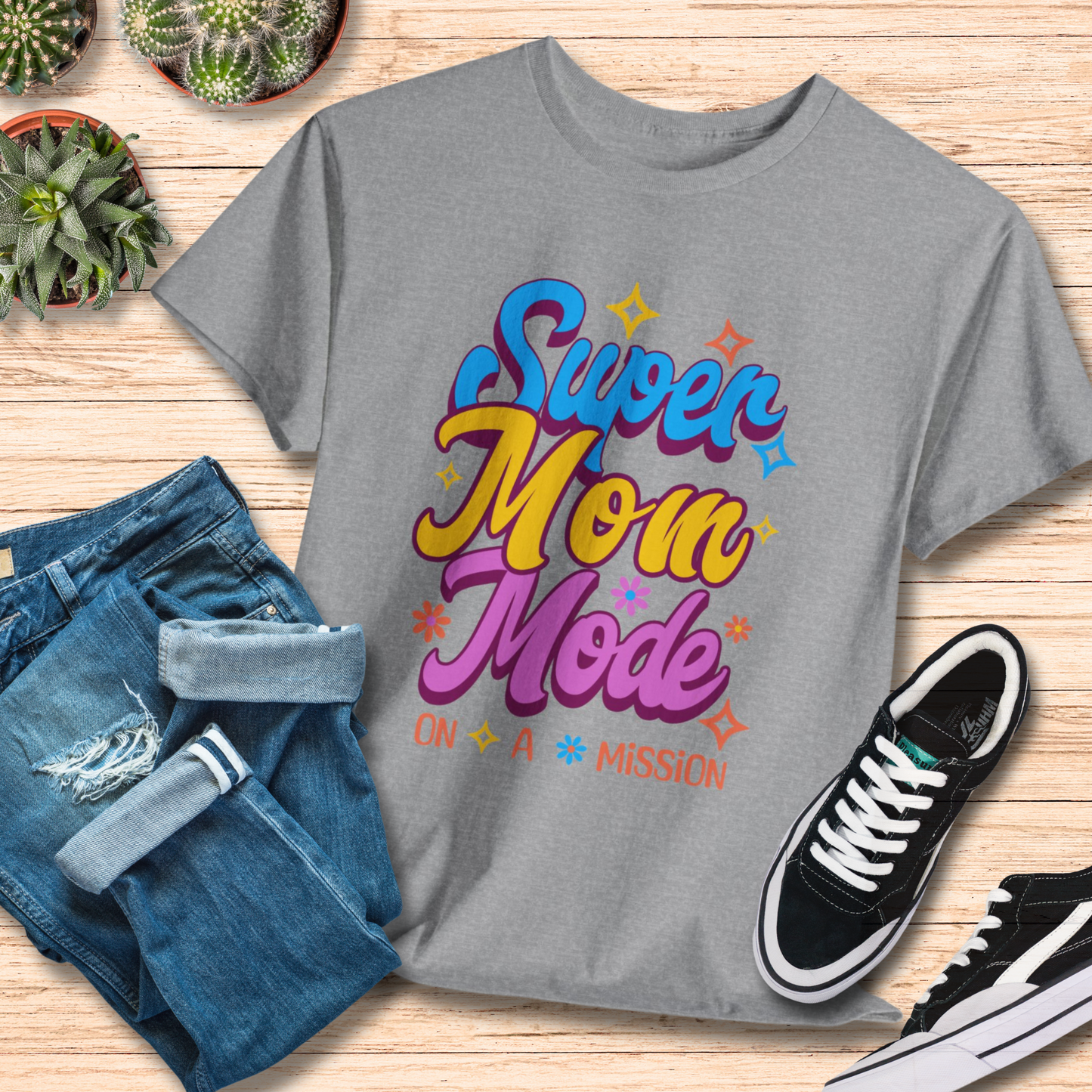 Super Mom Mode T-Shirt / Unique Mama Tee