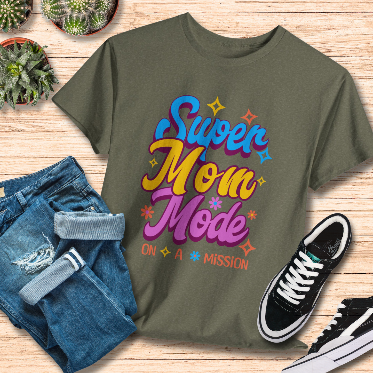 Super Mom Mode T-Shirt / Unique Mama Tee