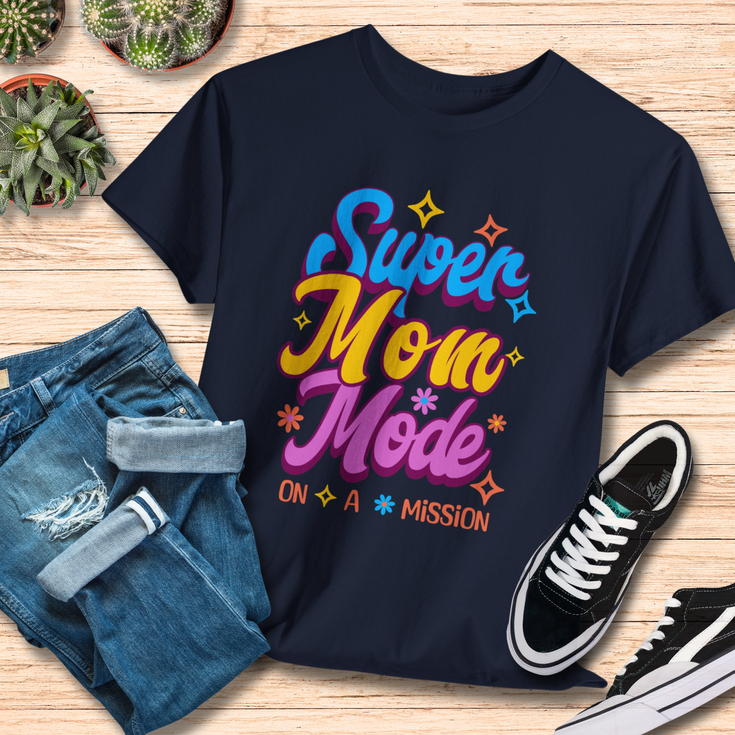 Super Mom Mode T-Shirt / Unique Mama Tee