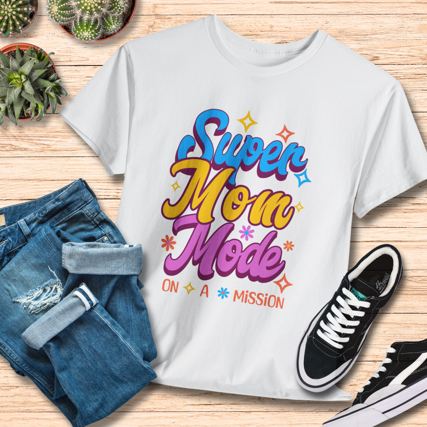 Super Mom Mode T-Shirt / Unique Mama Tee