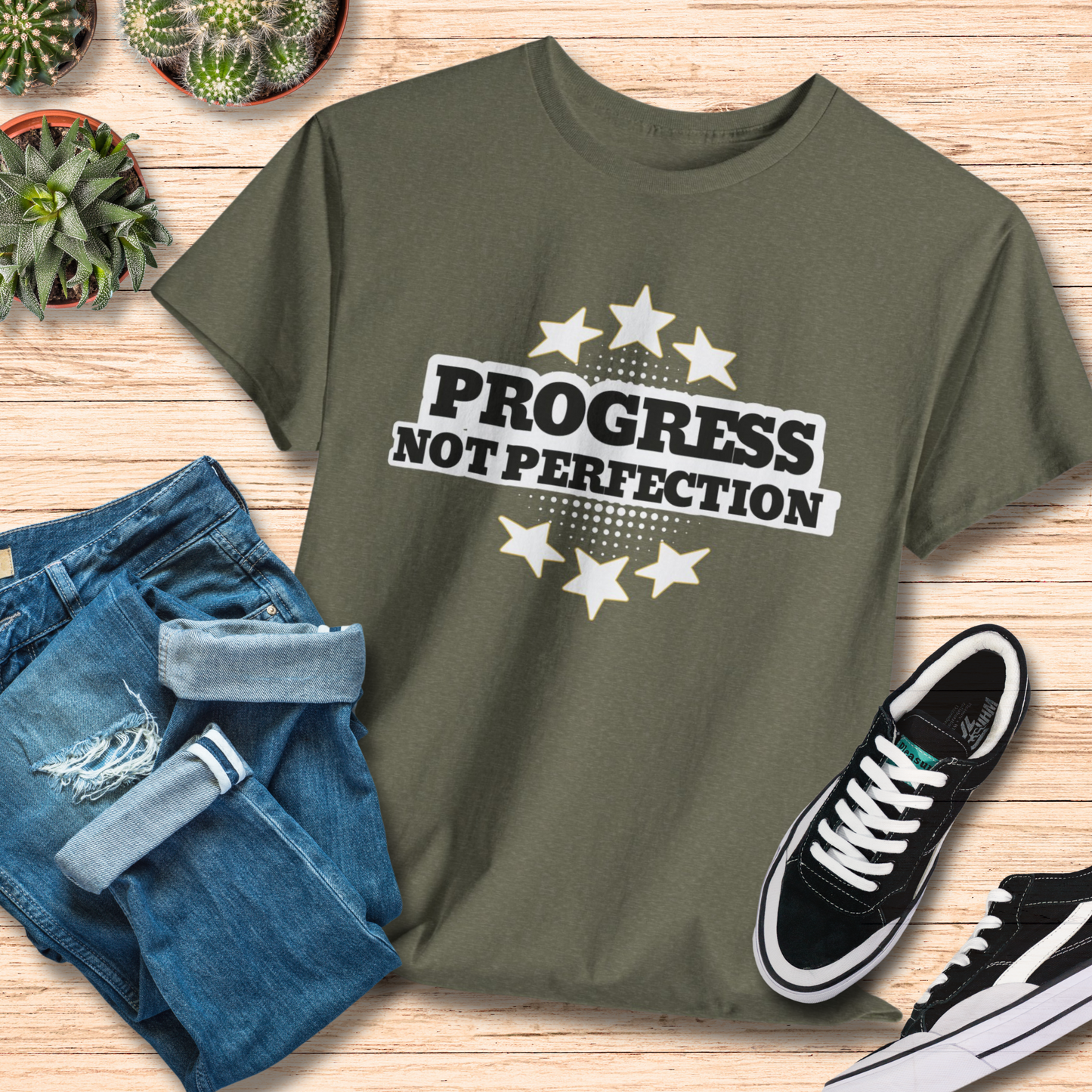 Progress Not Perfection T-Shirt / Motivational Workout Tee