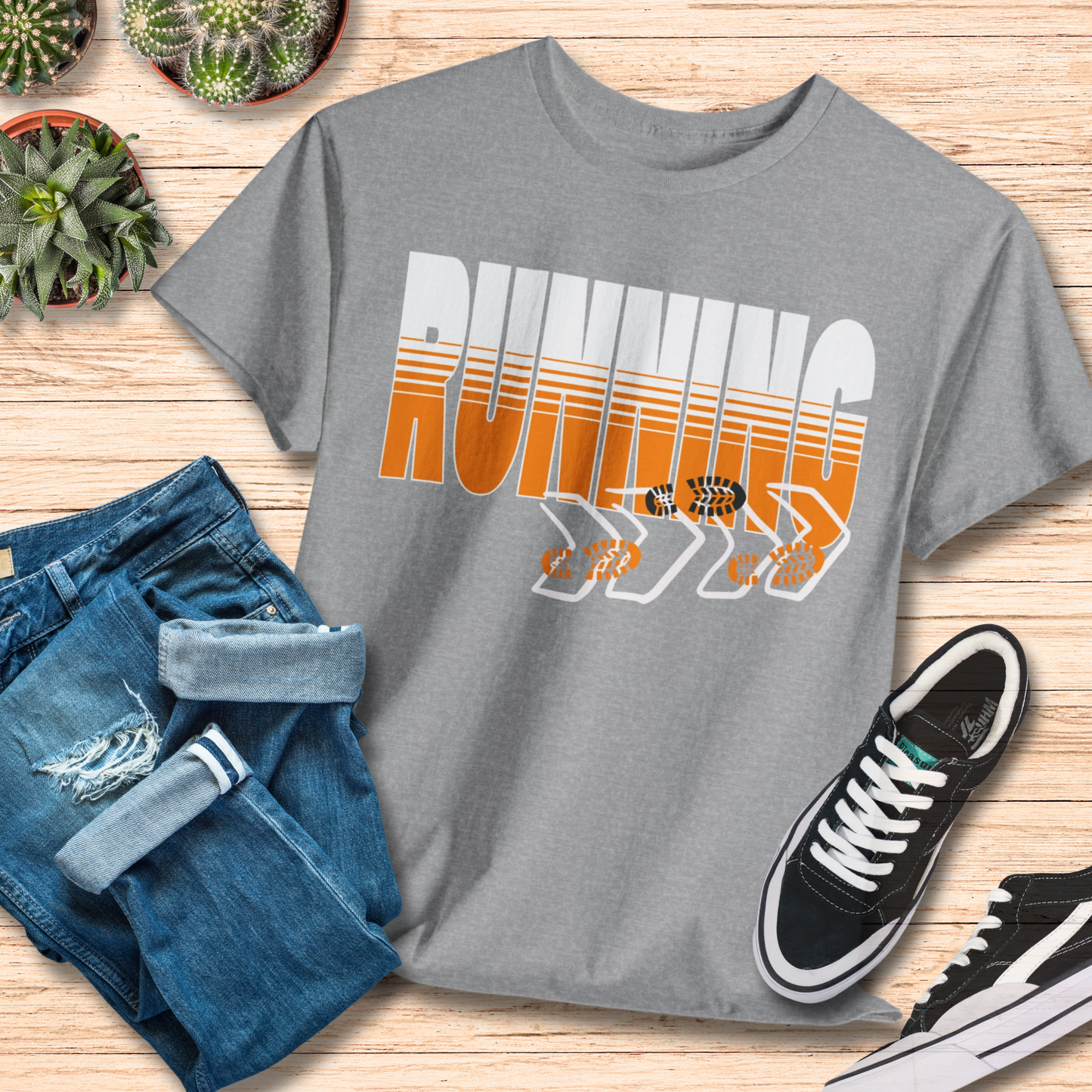 Chase Your Dreams / Stylish Running Steps T-Shirt for Runners