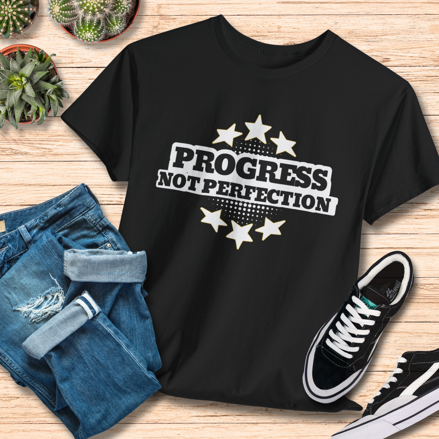 Progress Not Perfection T-Shirt / Motivational Workout Tee