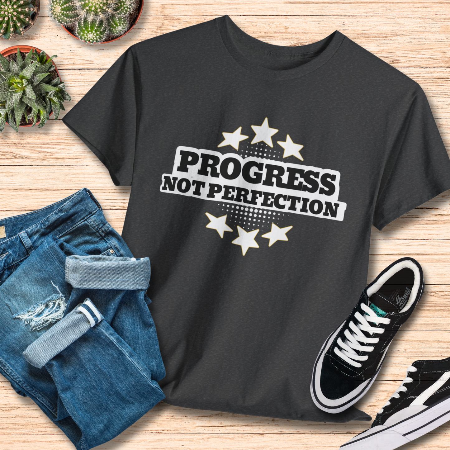 Progress Not Perfection T-Shirt / Motivational Workout Tee