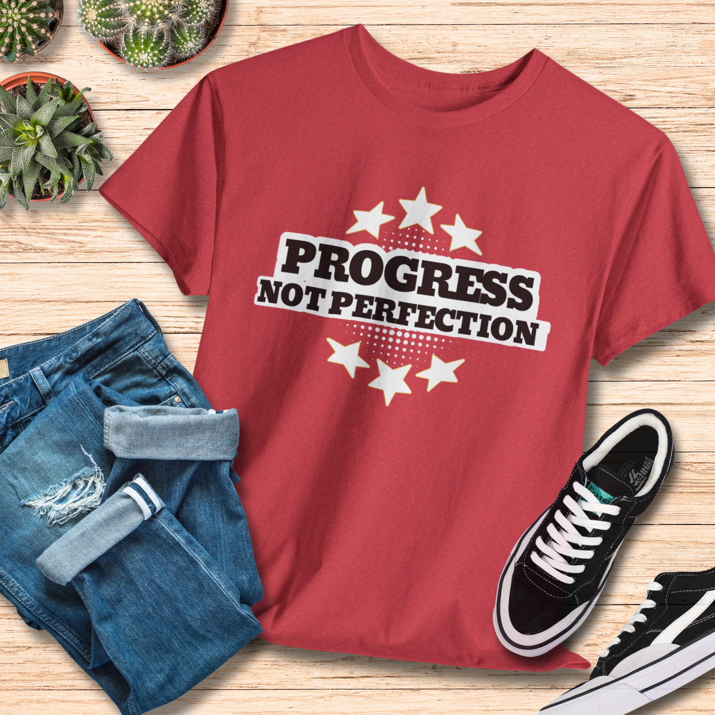 Progress Not Perfection T-Shirt / Motivational Workout Tee