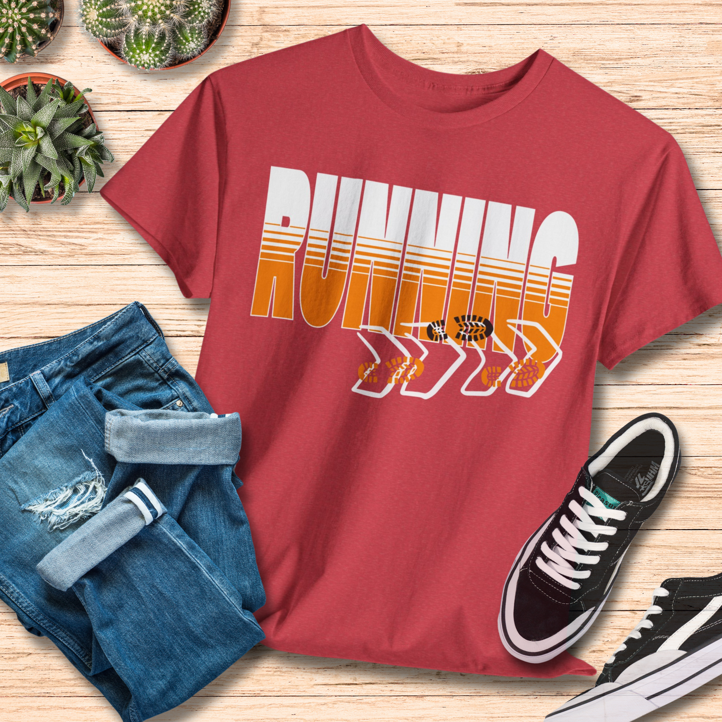 Chase Your Dreams / Stylish Running Steps T-Shirt for Runners