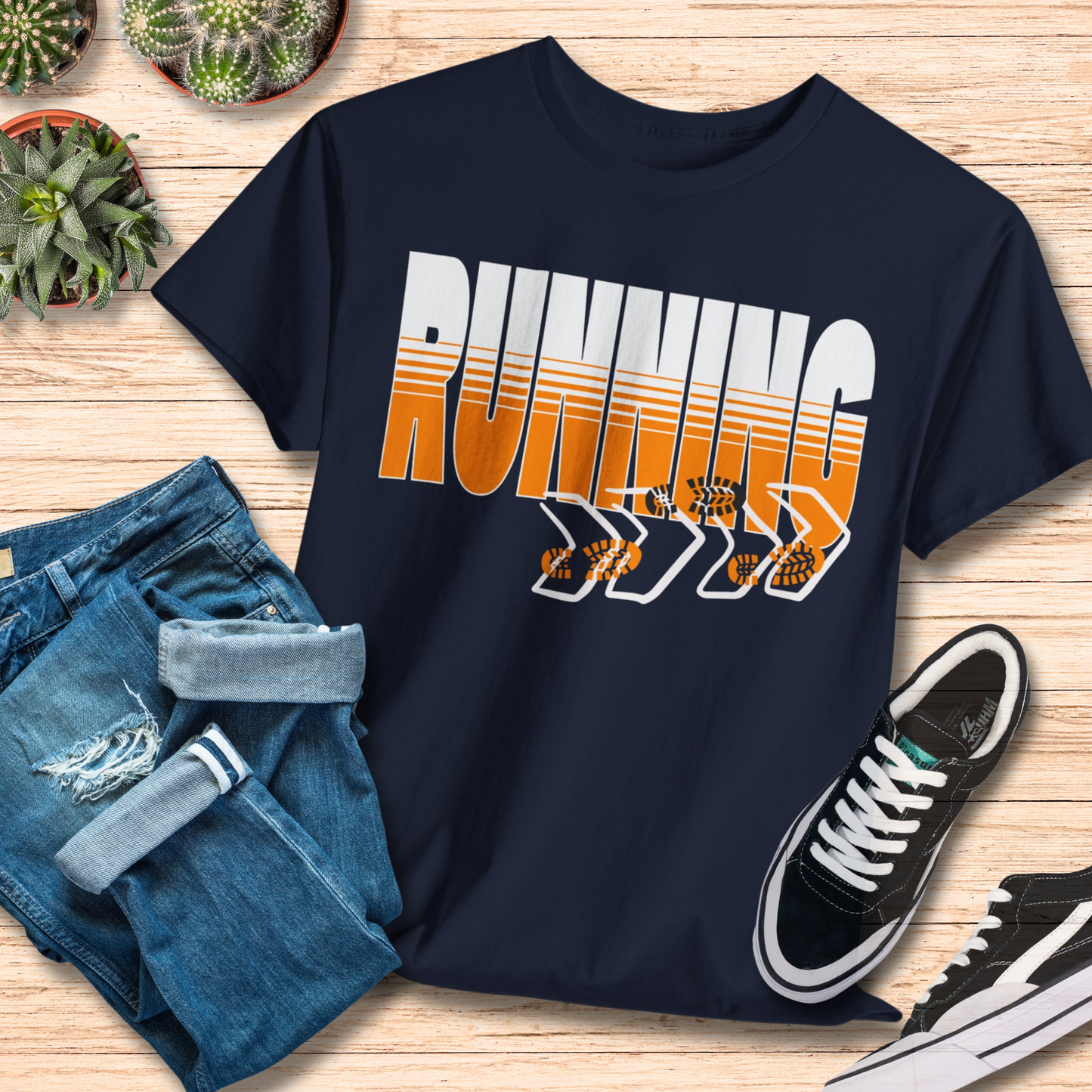 Chase Your Dreams / Stylish Running Steps T-Shirt for Runners