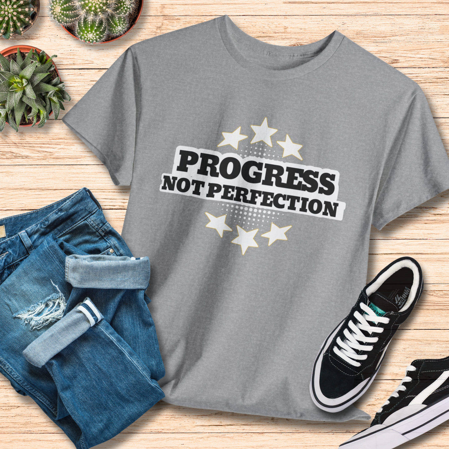 Progress Not Perfection T-Shirt / Motivational Workout Tee