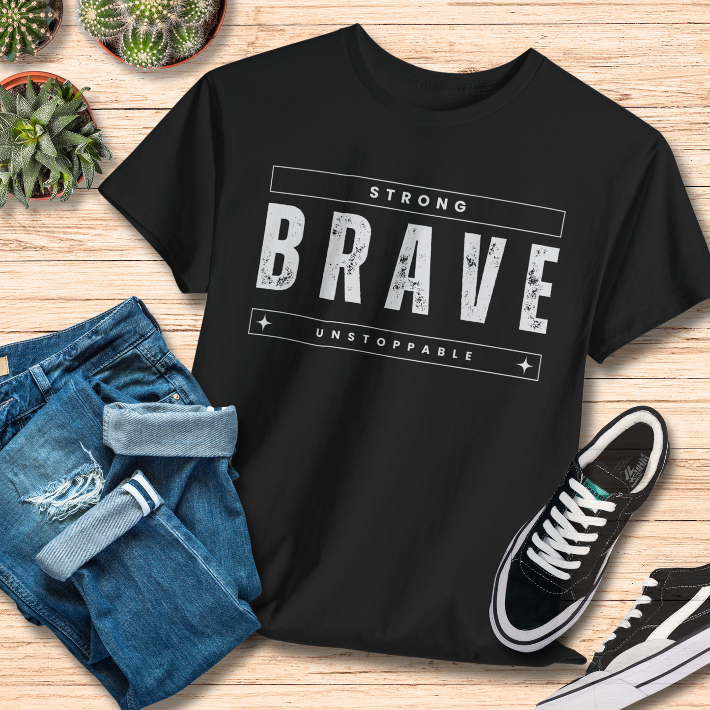 Brave, Strong, Unstoppable T-Shirt / Empower Your Journey