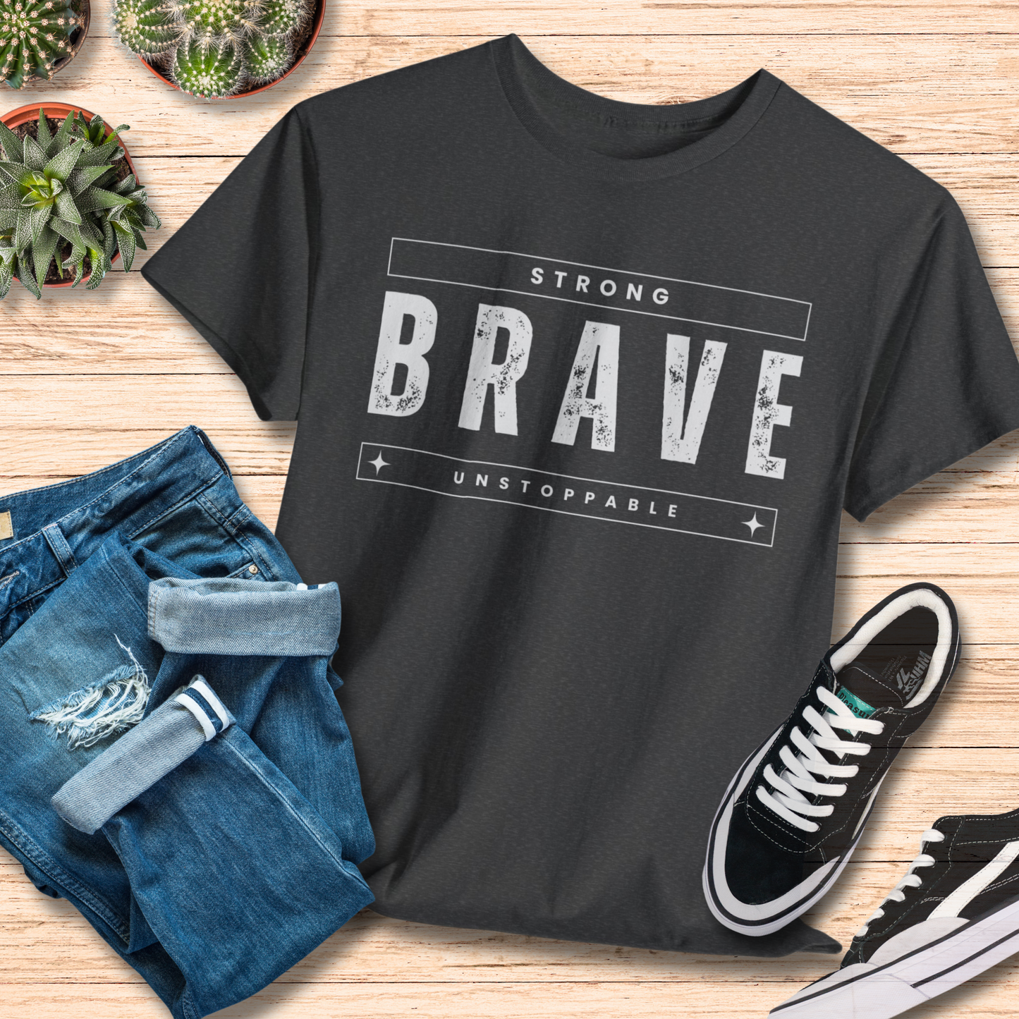 Brave, Strong, Unstoppable T-Shirt / Empower Your Journey