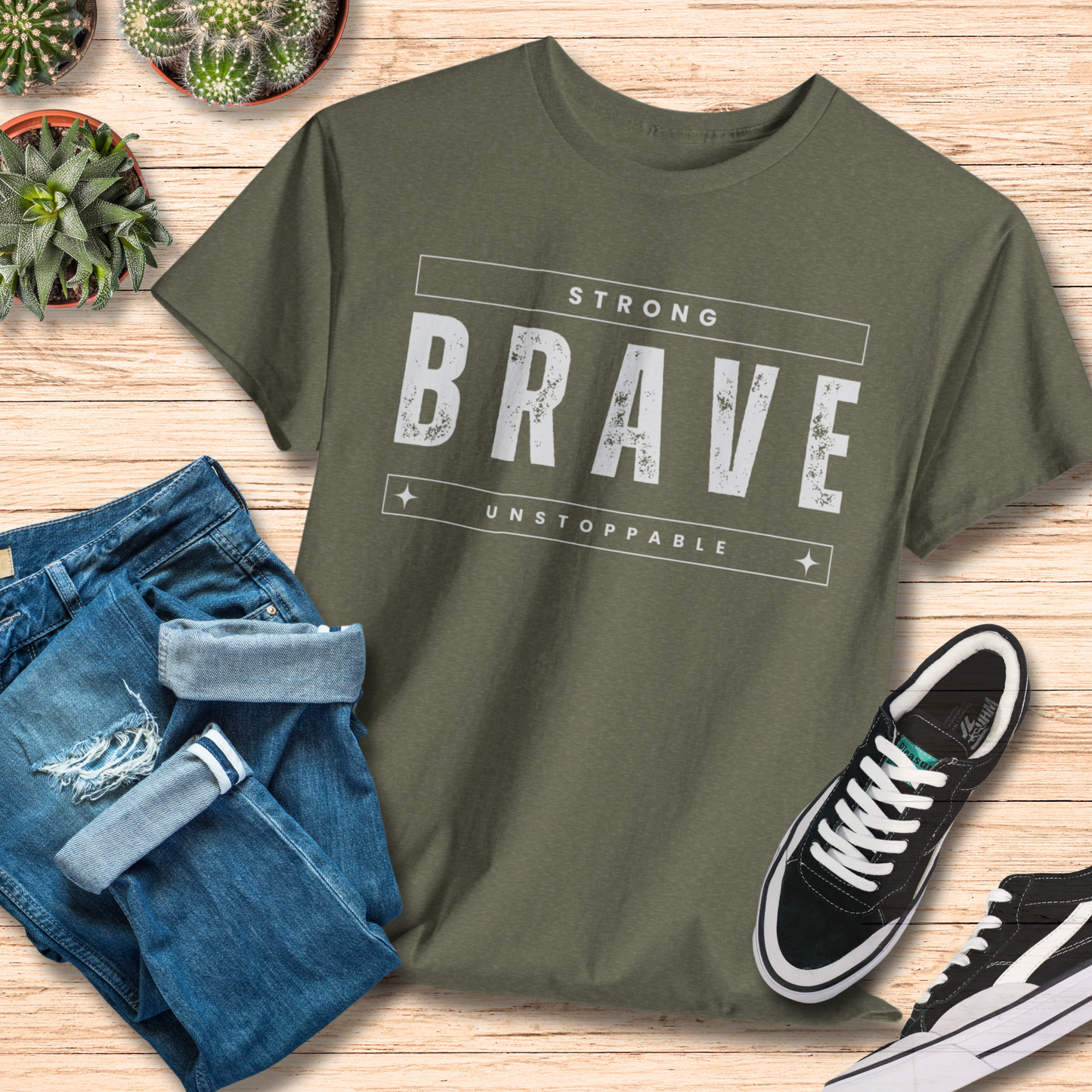 Brave, Strong, Unstoppable T-Shirt / Empower Your Journey