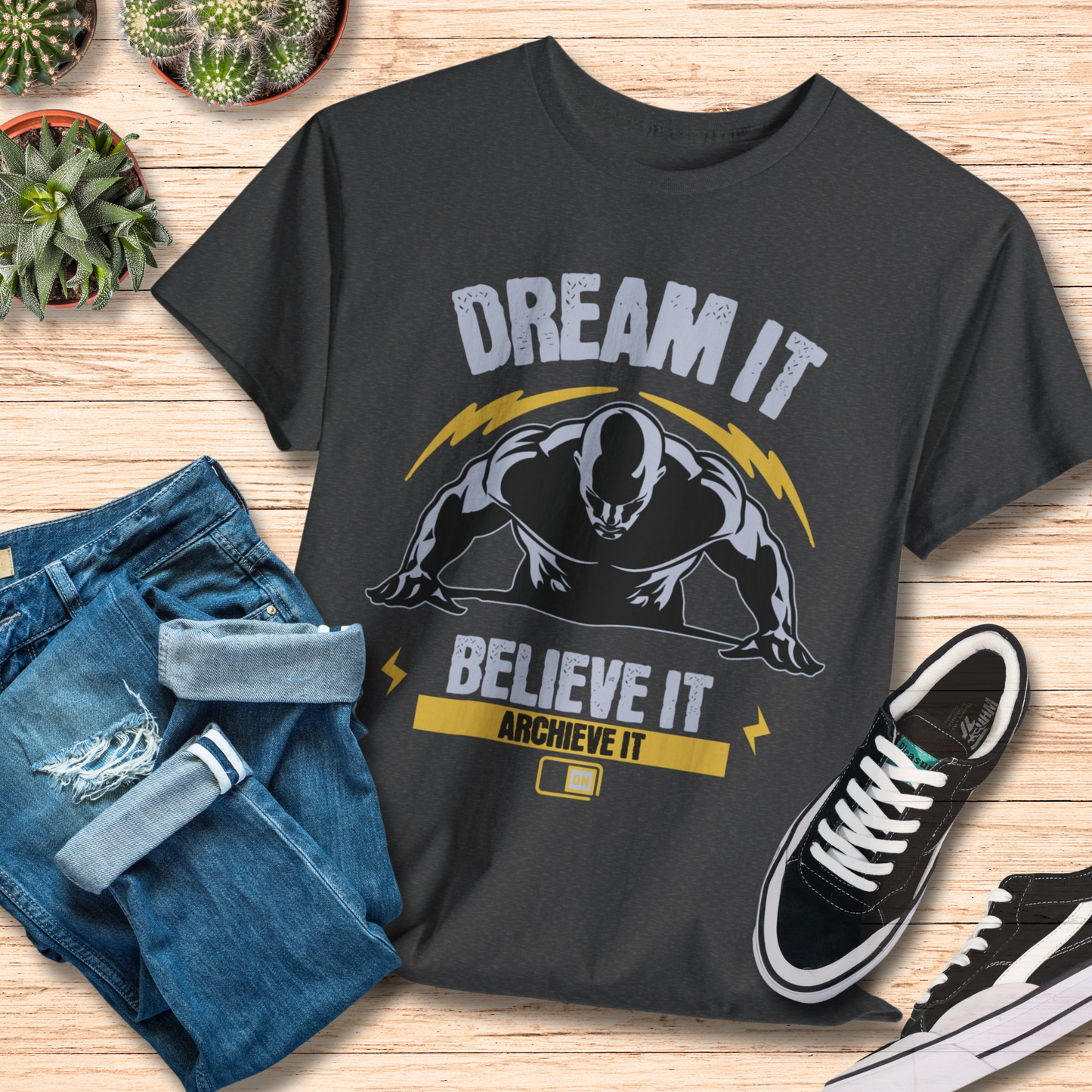 Dream It, Believe It, Achieve It T-Shirt / Inspirational Motivation Tee