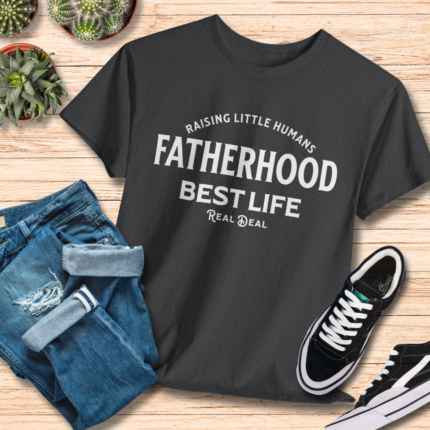 Fatherhood Raising Little Humans T-Shirt / Proud Dad Tee