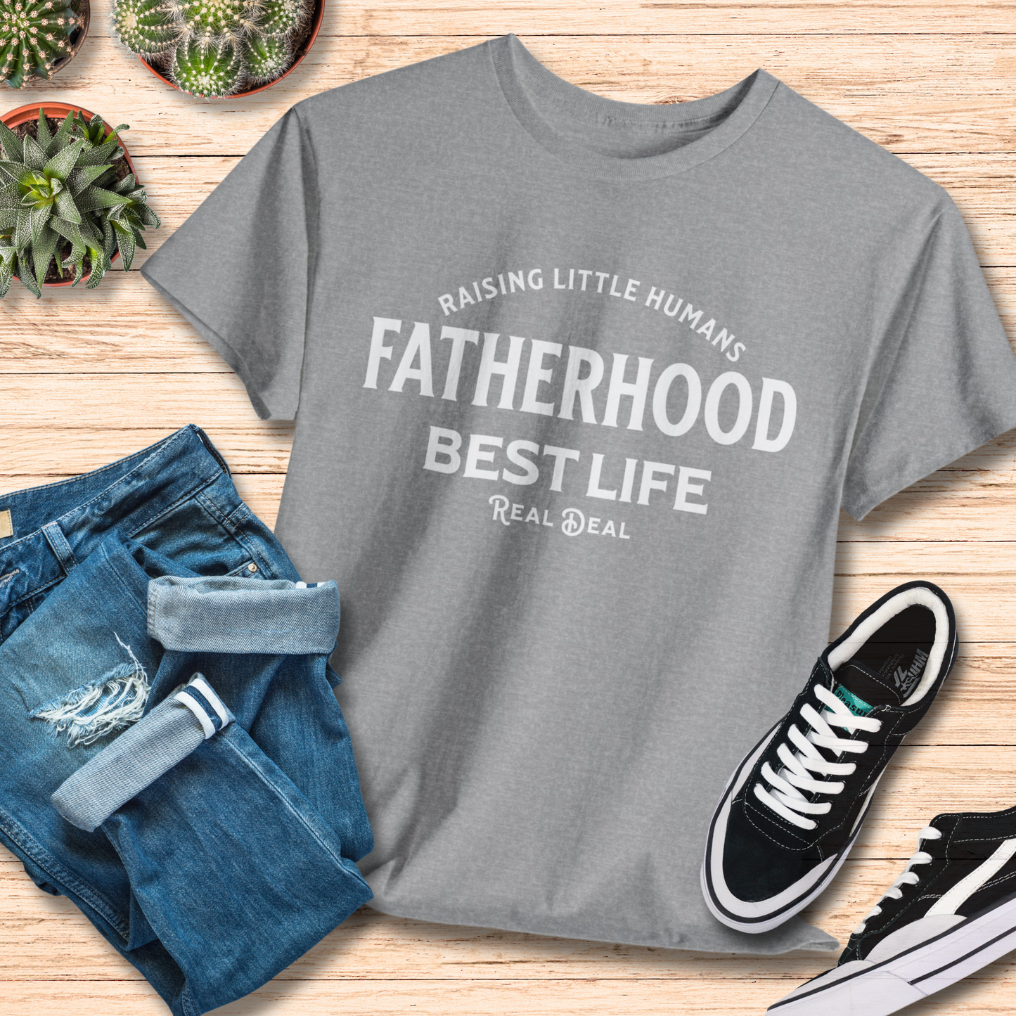 Fatherhood Raising Little Humans T-Shirt / Proud Dad Tee