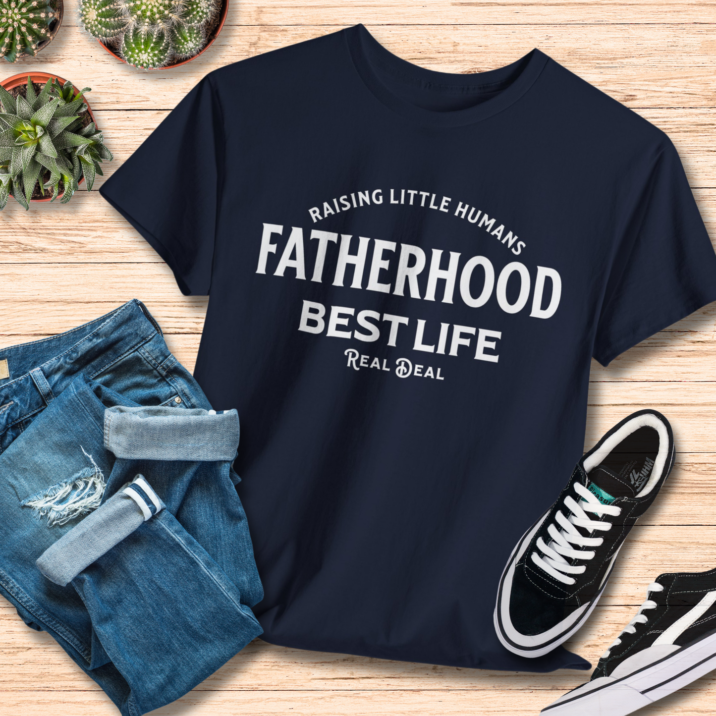 Fatherhood Raising Little Humans T-Shirt / Proud Dad Tee