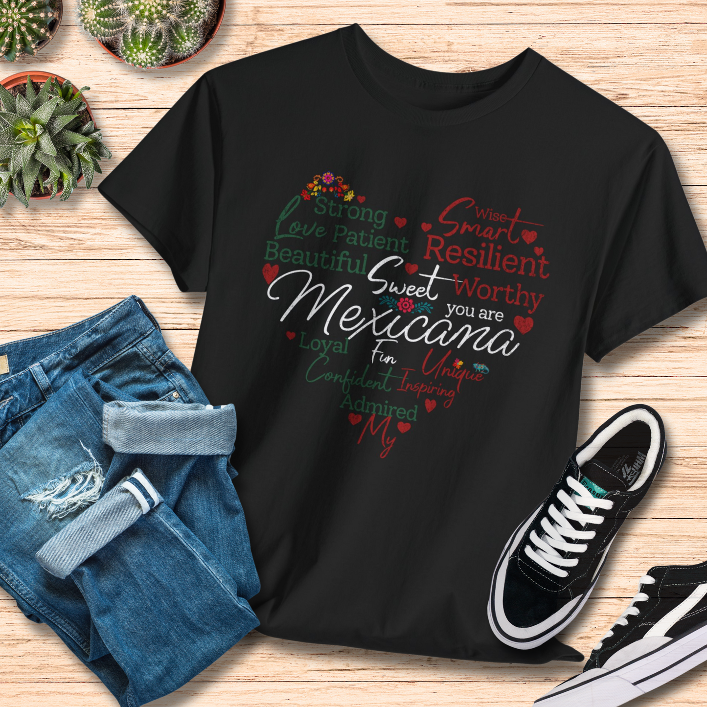 Mexicana Heart T-Shirt / Proud Mexican Heritage Tee