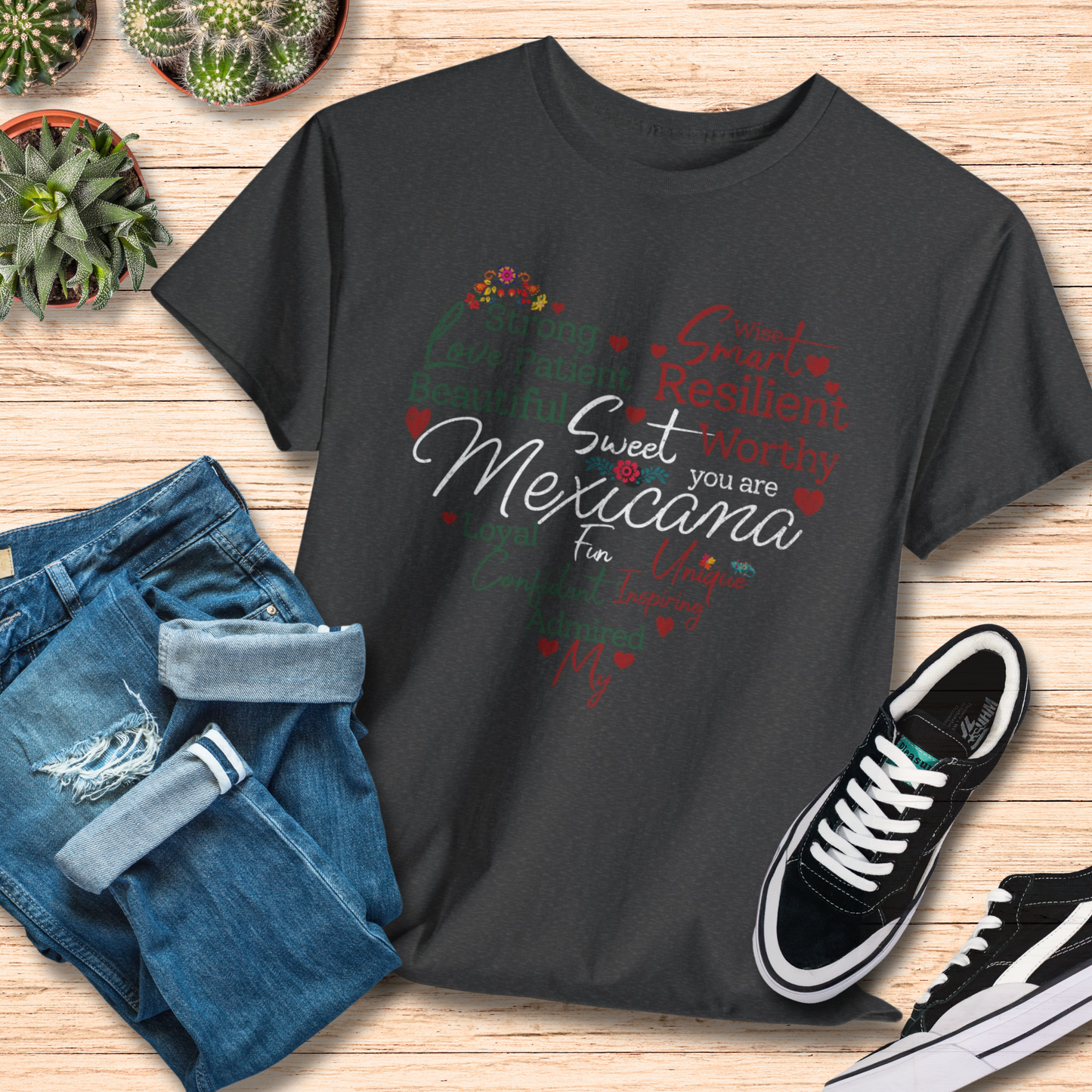 Mexicana Heart T-Shirt / Proud Mexican Heritage Tee