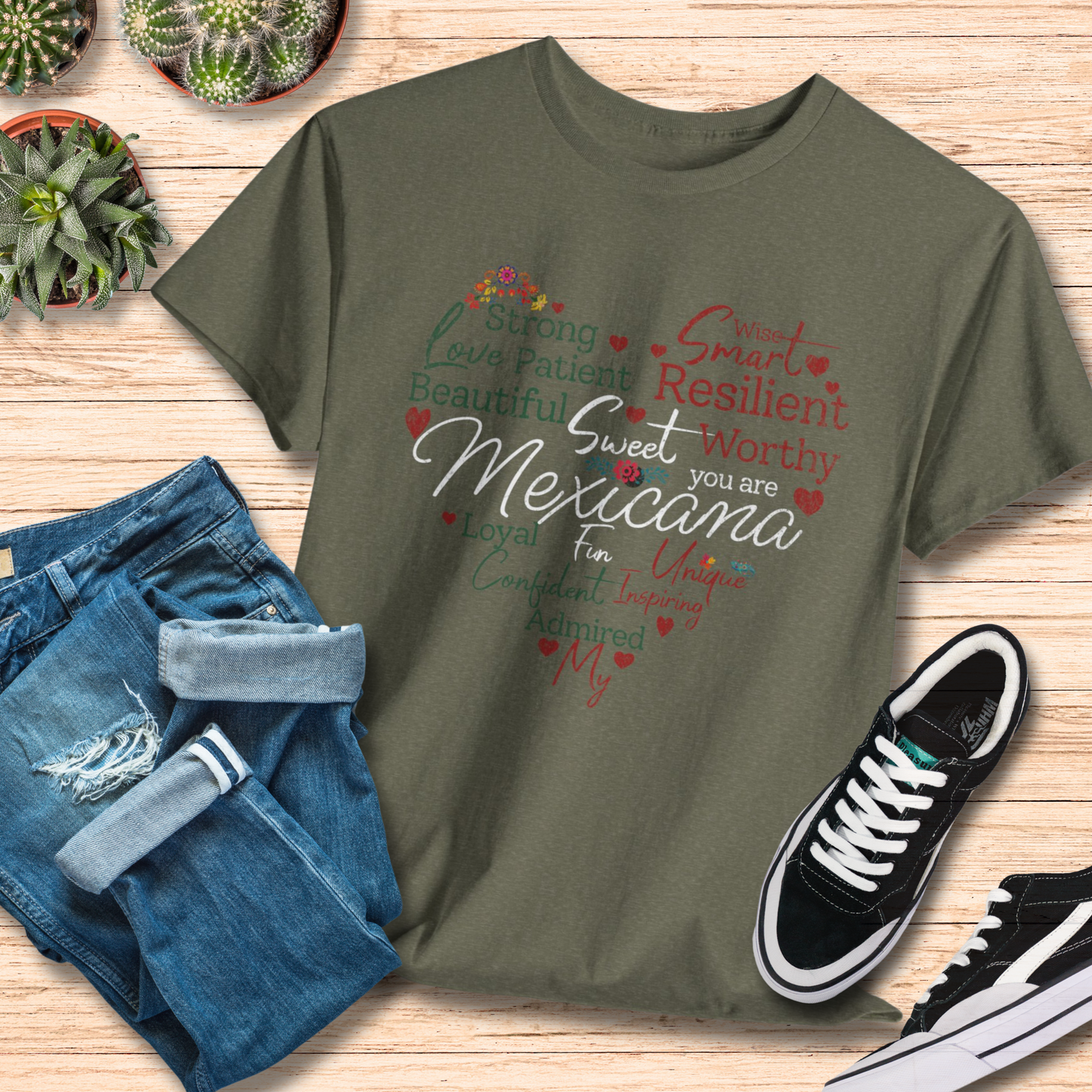 Mexicana Heart T-Shirt / Proud Mexican Heritage Tee