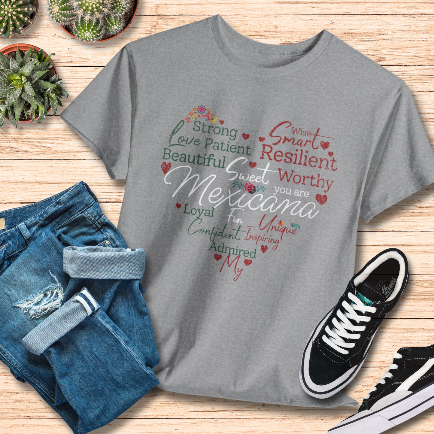 Mexicana Heart T-Shirt / Proud Mexican Heritage Tee