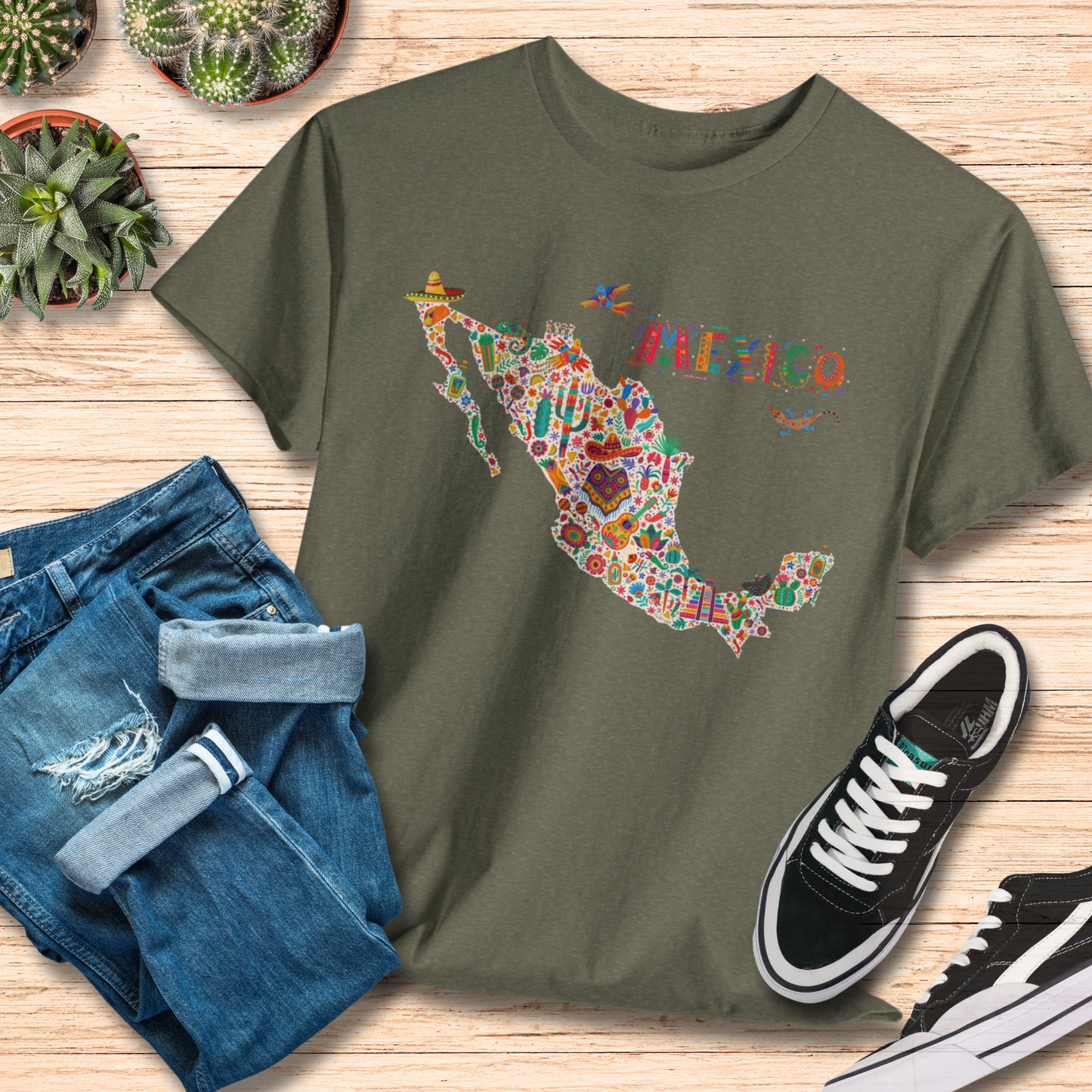 Explore Mexico / Map and Adventure T-Shirt