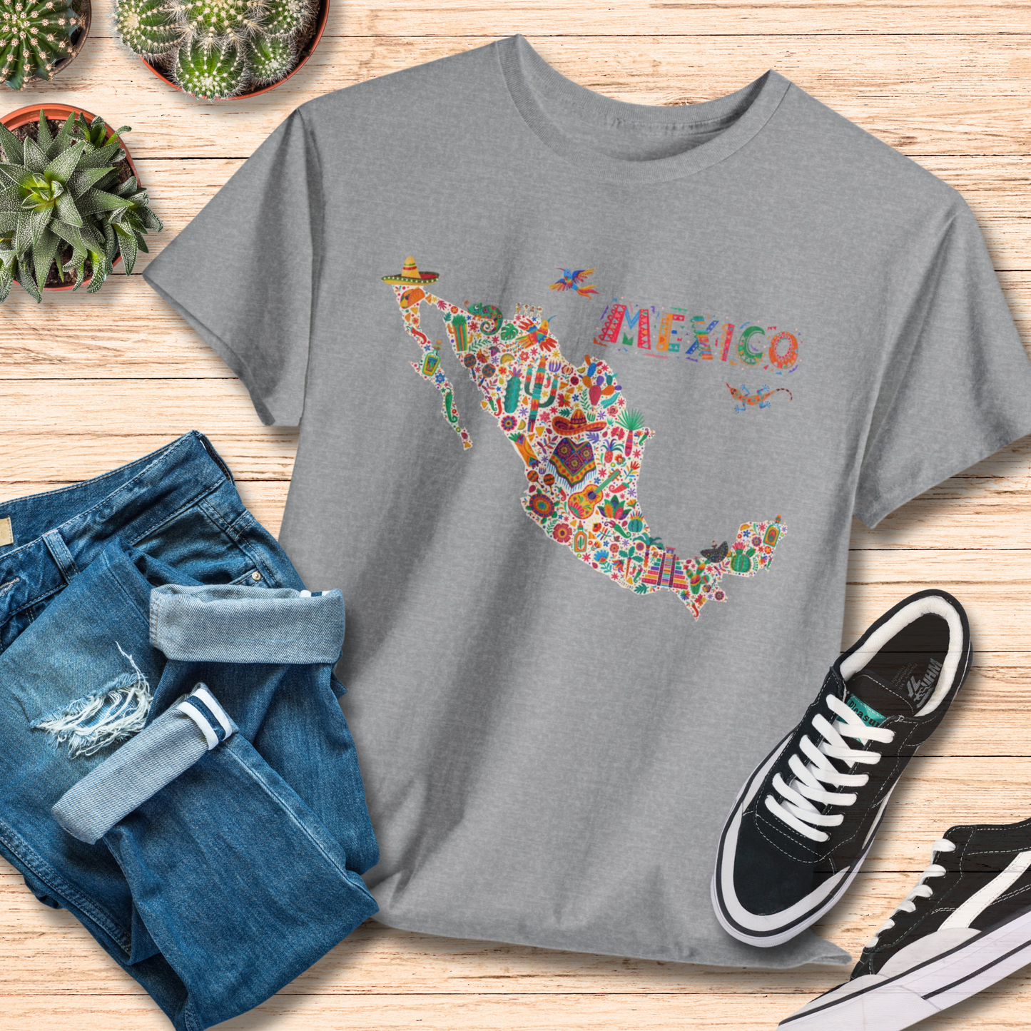 Explore Mexico / Map and Adventure T-Shirt