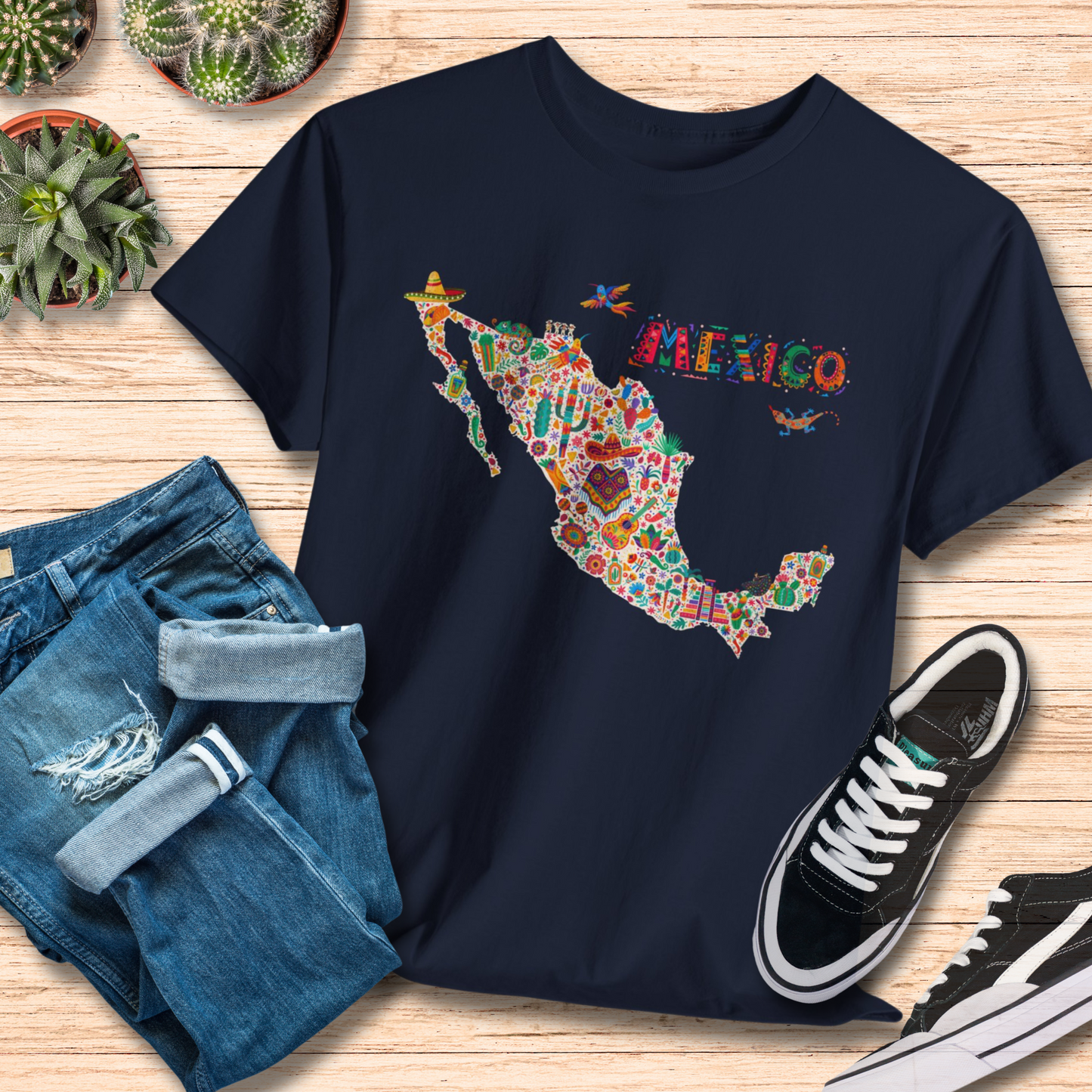 Explore Mexico / Map and Adventure T-Shirt