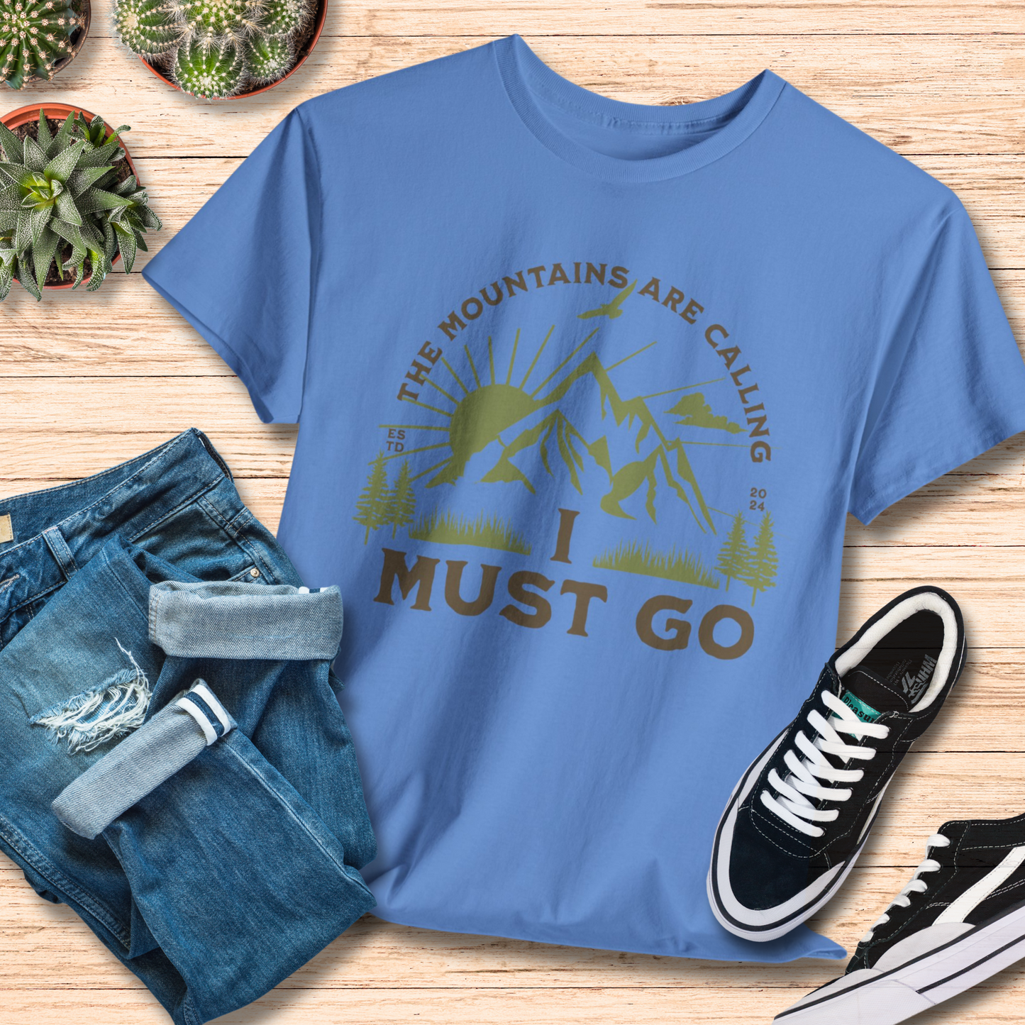 Mountains are Calling , I Must Go / Outdoor Adventure Tee