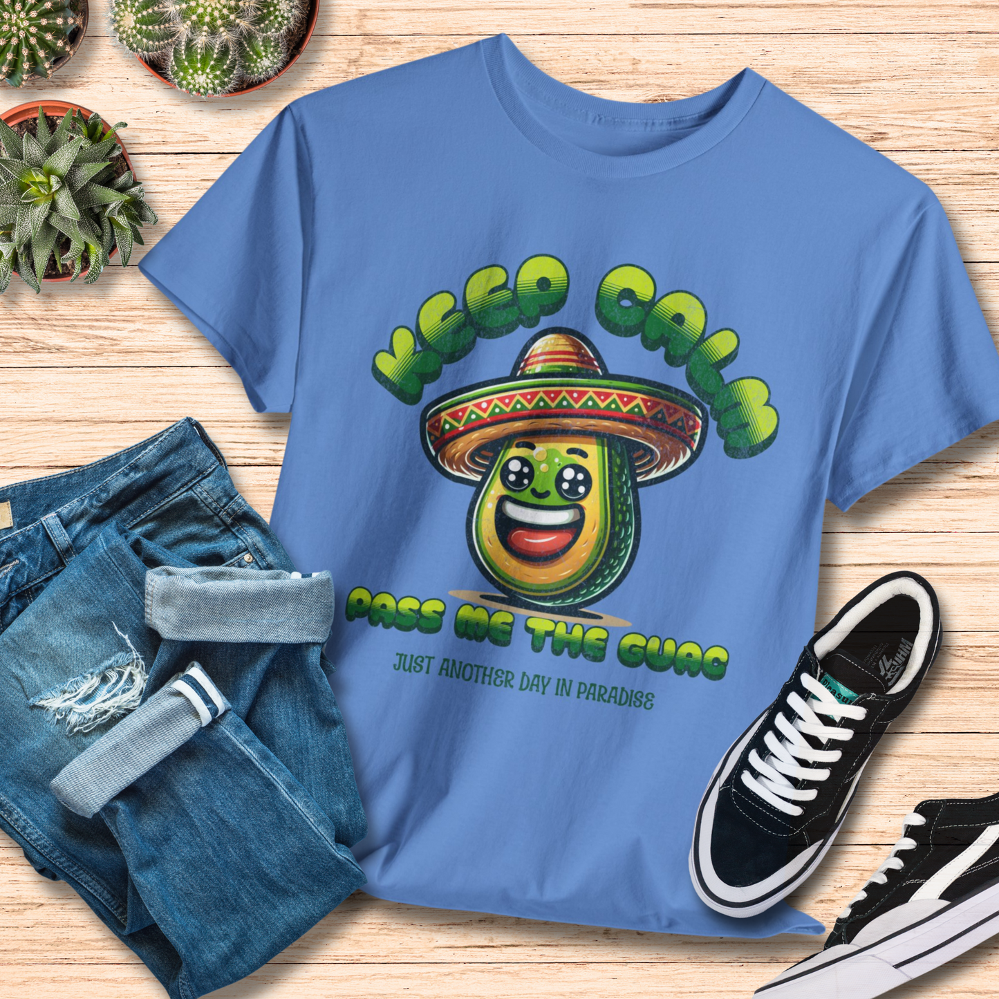 Keep Calm Pass Me The Guac T-Shirt / Funny Guacamole Tee