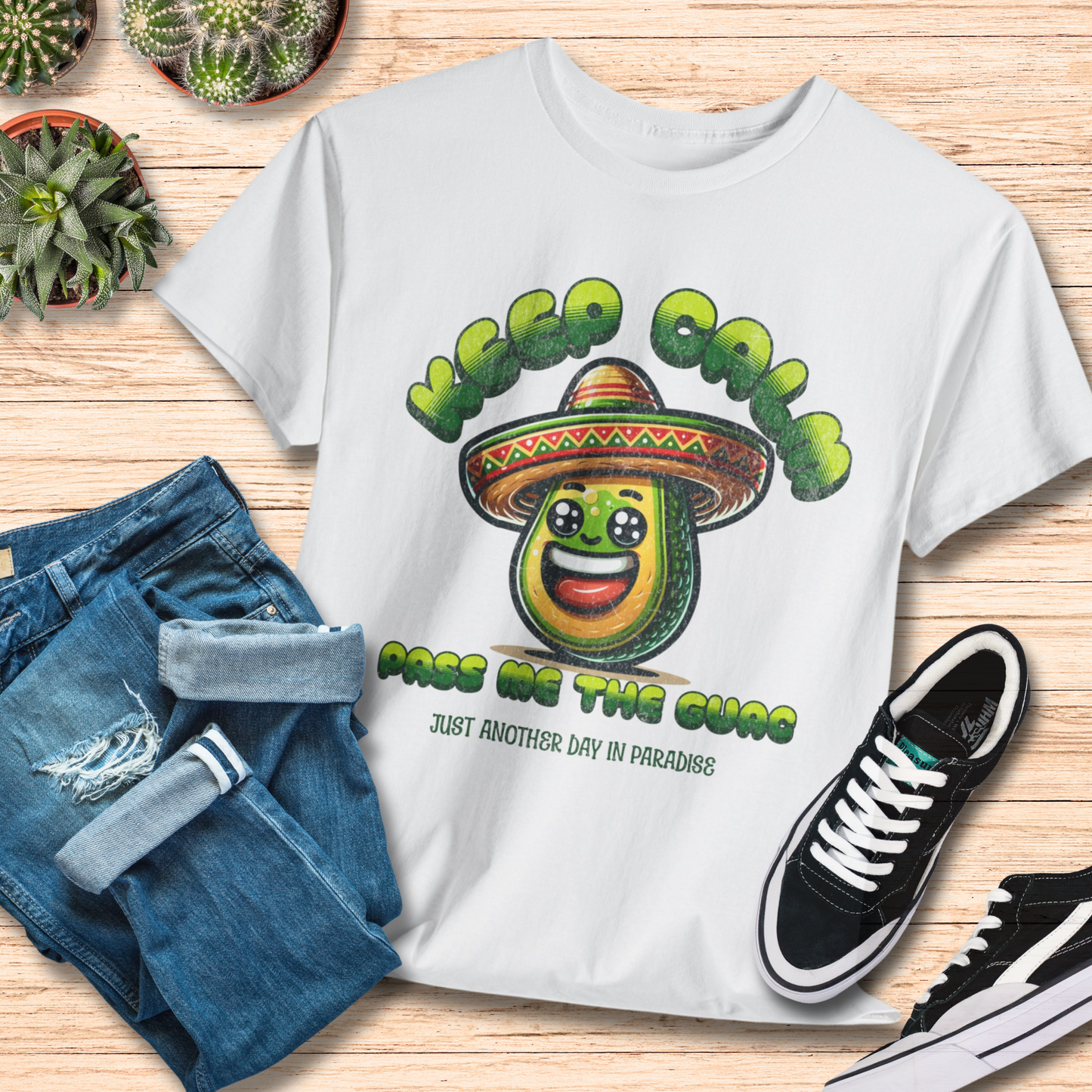 Keep Calm Pass Me The Guac T-Shirt / Funny Guacamole Tee