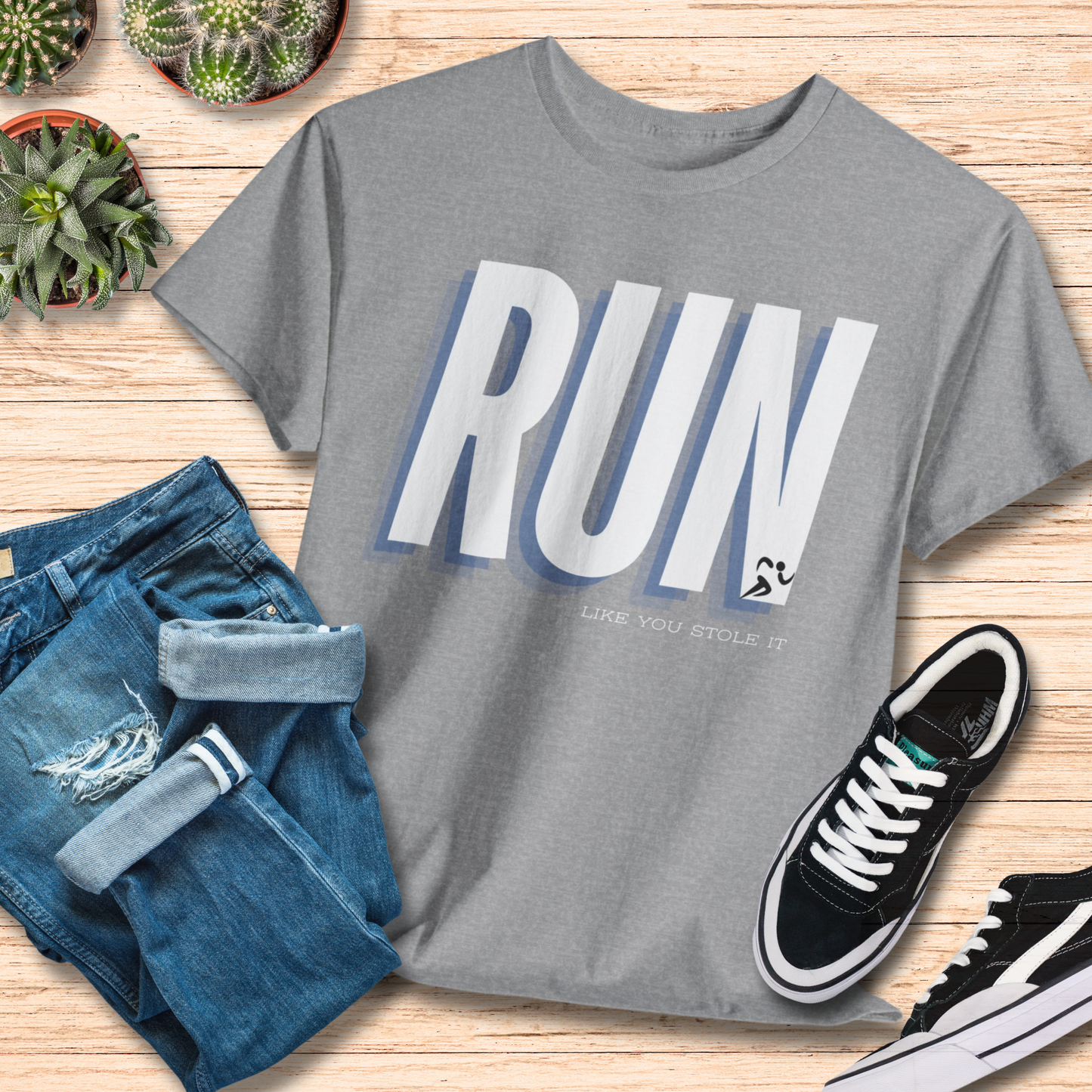 Run Like You Stole It T-Shirt / Funny Motivational Running Tee