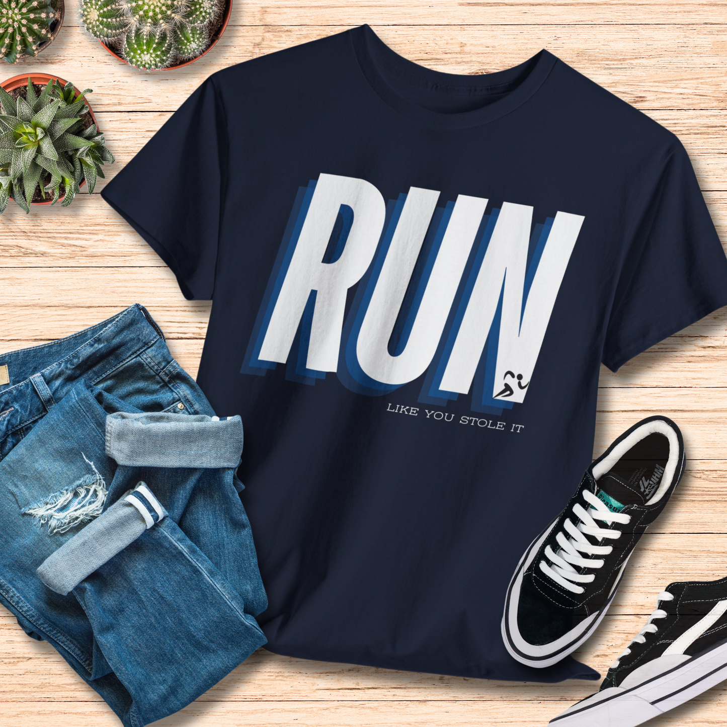 Run Like You Stole It T-Shirt / Funny Motivational Running Tee